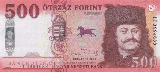 Hungary - 500  Forint (#202c_UNC)
