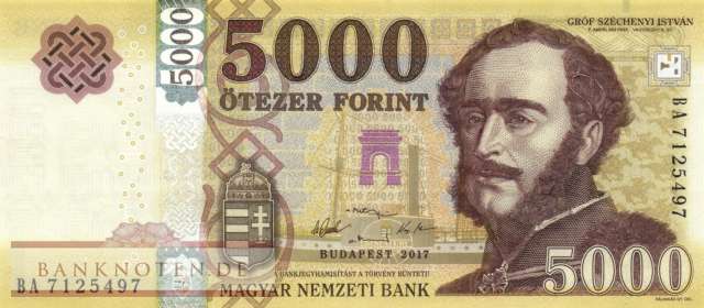 Ungarn - 5.000  Forint (#205b_UNC)