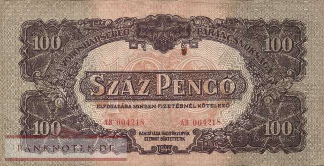 Ungarn - 100  Pengö (#M008-1_F)