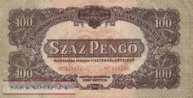 Hungary - 100  Pengö (#M008-1_VF)