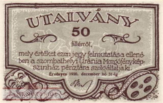 Hungary - Szombathely - 50  Filler (#SZO_07_3_AU)