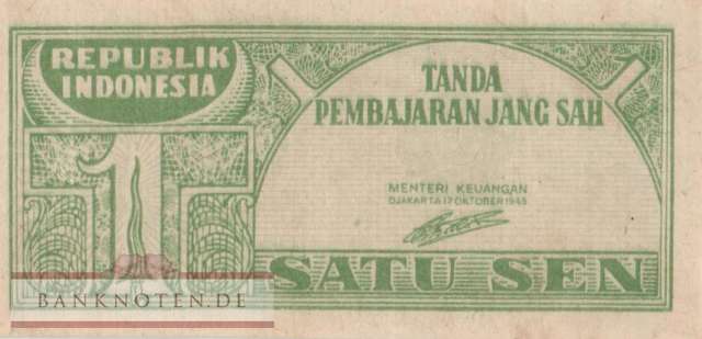 Indonesia - 1  Sen (#013_AU)