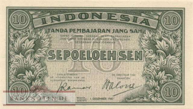 Indonesia - 10  Sen (#031_UNC)