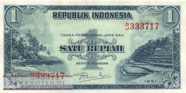 Indonesia - 1  Rupiah (#038_AU)