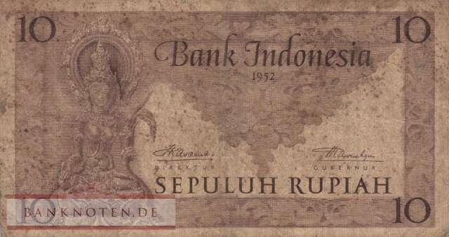 Indonesien - 10  Rupiah (#043b_VG)