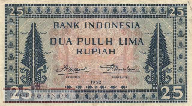 Indonesia - 25  Rupiah (#044b_VF)