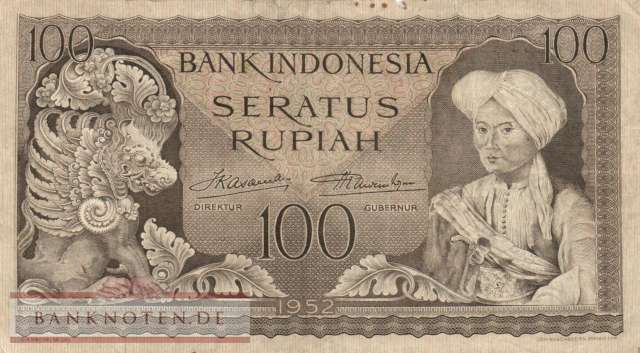 Indonesia - 100  Rupiah (#046_F)
