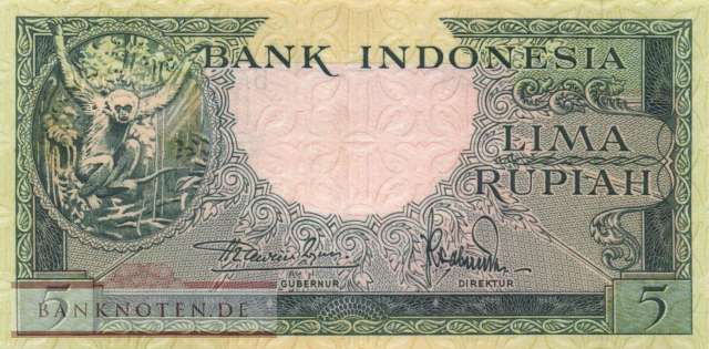 Indonesien - 5  Rupiah (#049a_XF)