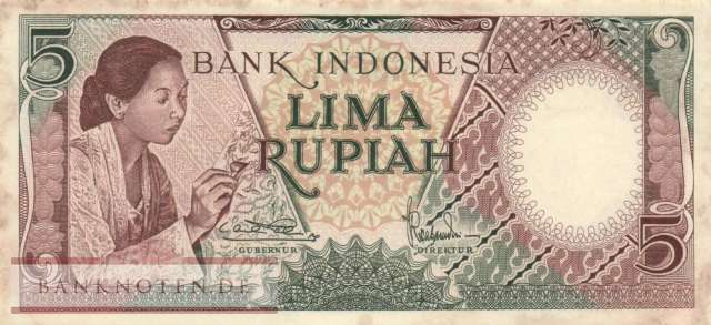 Indonesia - 5 Rupiah (#055_VF)
