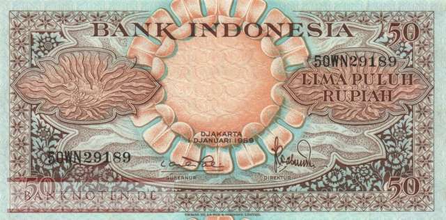 Indonesia - 50  Rupiah (#068a_UNC)