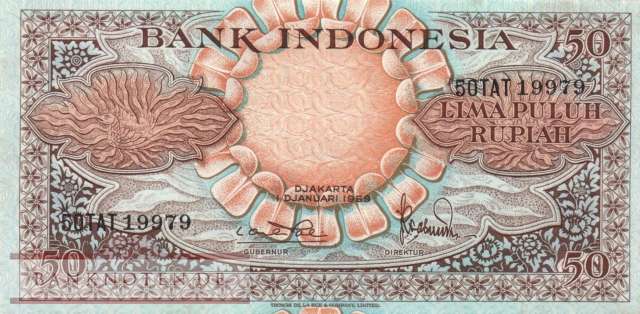 Indonesien - 50  Rupiah (#068a_UNC)