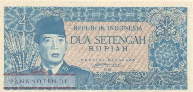 Indonesia - 2 1/2  Rupiah (#079B_UNC)