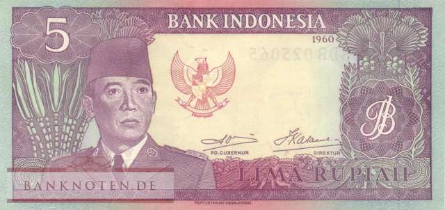 Indonesien - 5  Rupiah (#082a_XF)