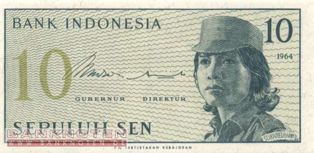 Indonesia - 10  Sen - Replacement (#092aR_UNC)