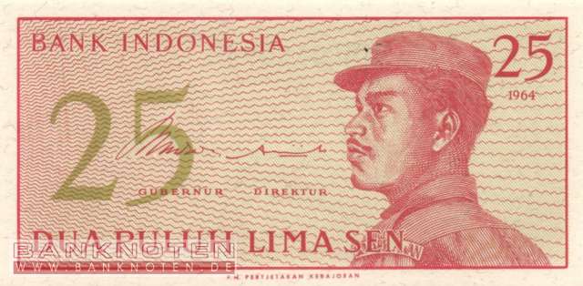Indonesien - 25 Sen (#093a_UNC)