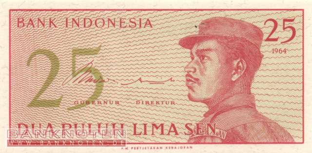 Indonesia - 25 Sen (#093a_UNC)