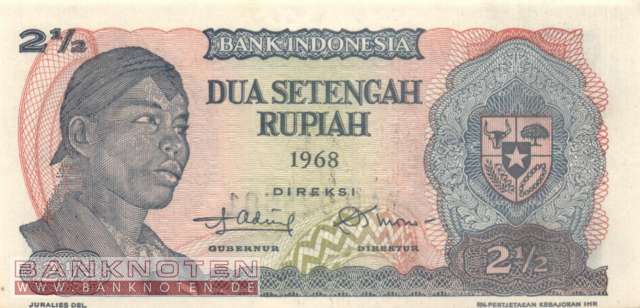 Indonesia - 2 1/2  Rupiah (#103a_AU)