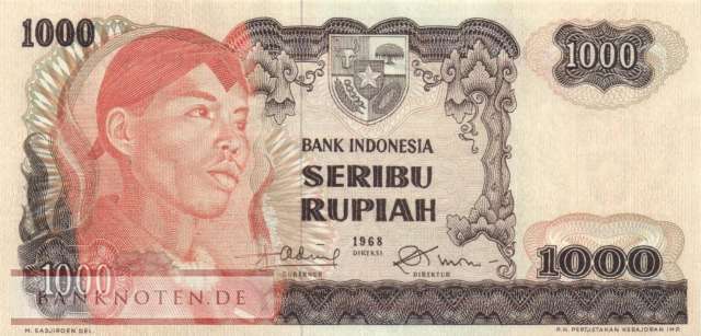 Indonesien - 1.000  Rupiah (#110a_XF)