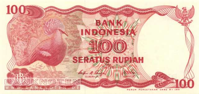 Indonesia - 100  Rupiah (#122a_UNC)