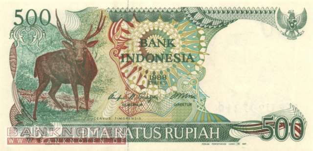 Indonesia - 500  Rupiah (#123a_UNC)