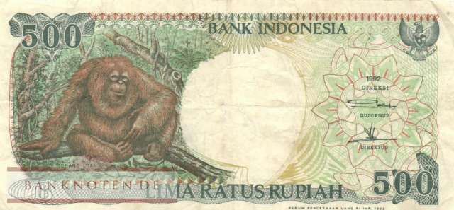 Indonesien - 500  Rupiah (#128b_VF)