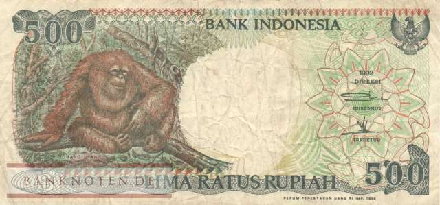 Indonesien - 500  Rupiah (#128d_F)