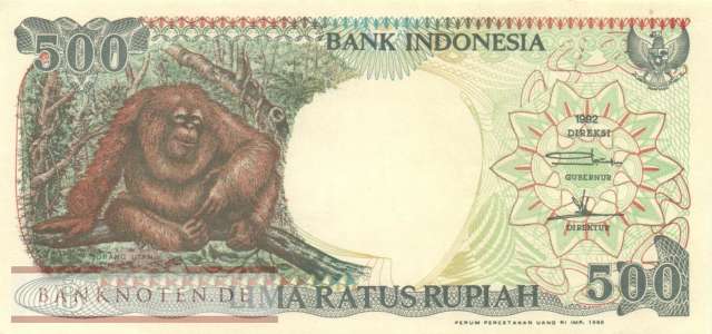 Indonesien - 500  Rupiah (#128g_XF)