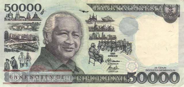 Indonesia - 50.000  Rupiah (#136c_VF)