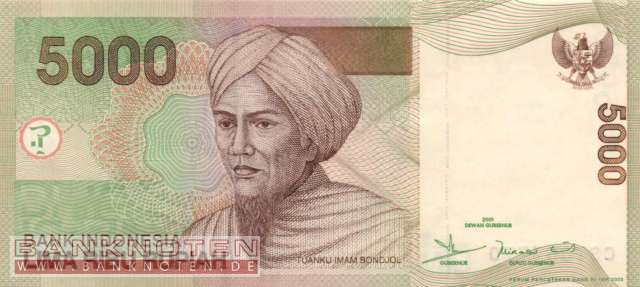 Indonesia - 5.000  Rupiah (#142c_UNC)