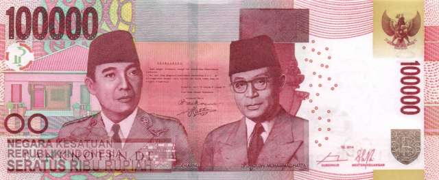 Indonesien - 100.000  Rupiah - Ersatzbanknote (#153AaR_UNC)
