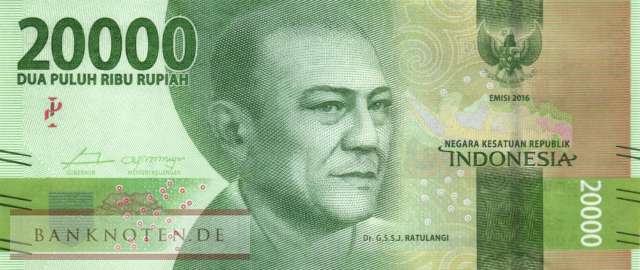 Indonesien - 20.000  Rupiah - Ersatzbanknote (#158aR_UNC)