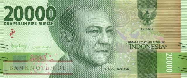 Indonesia - 20.000  Rupiah (#158d_UNC)
