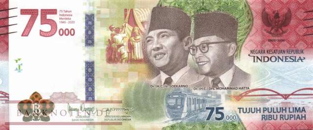 Indonesia - 75.000  Rupiah (#161_UNC)