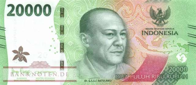 Indonesia - 20.000  Rupiah (#166a_UNC)