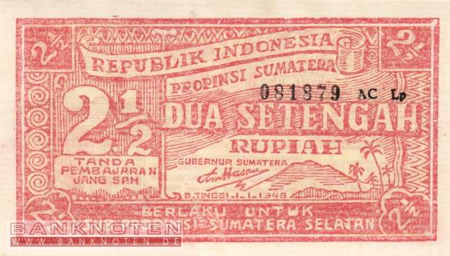 Indonesien - 2 1/2  Rupiah (#S202_AU)