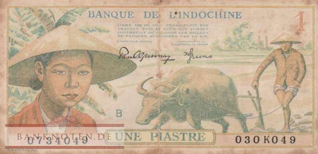 Indochina - 1  Piastre (#074_F)