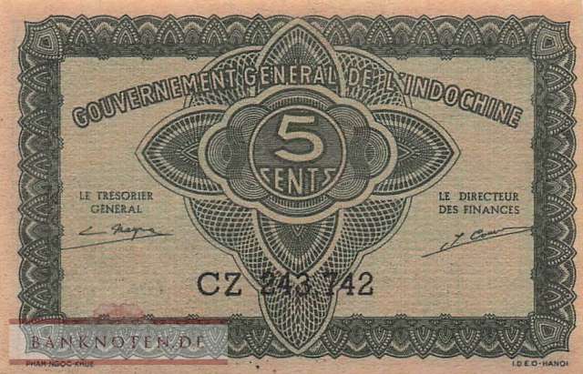 Indochina - 5  Cents (#088b_UNC)