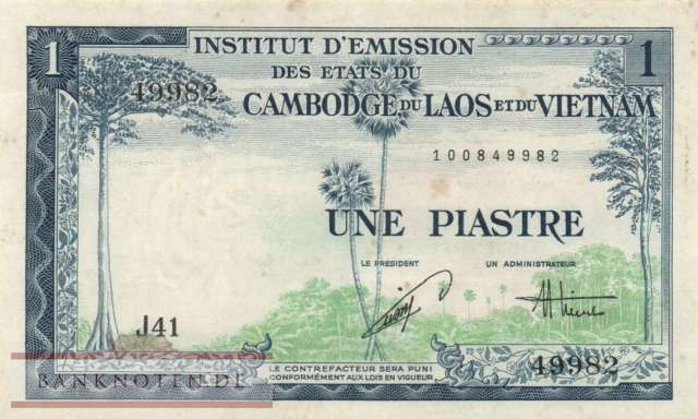 Indochina - 1  Piastre (#100_VF)