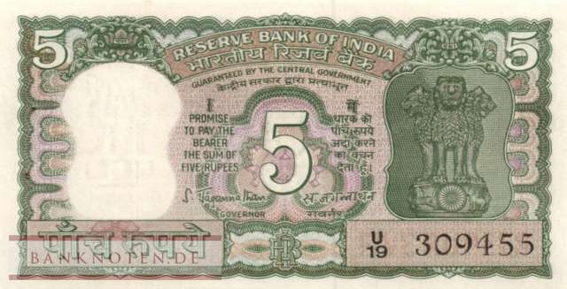 Indien - 5  Rupees (#055_UNC)