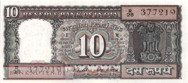 Indien - 10  Rupees (#060f_UNC)