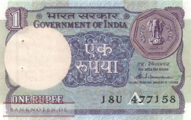 Indien - 1  Rupee (#078Ac-88_UNC)