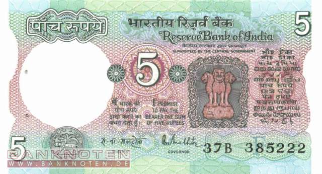 Indien - 5 Rupees (#080m_UNC)