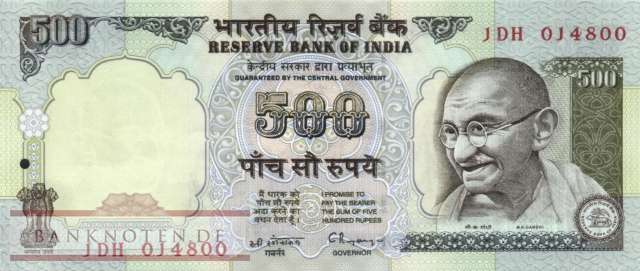 Indien - 500 Rupees (#092a_UNC)