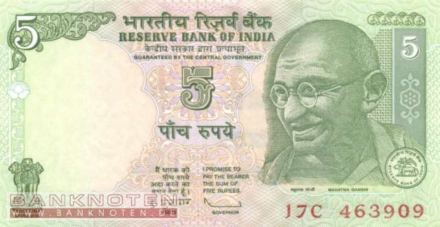 Indien - 5  Rupees (#094Ac_UNC)
