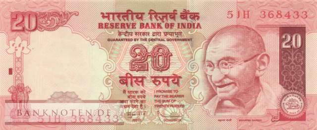 Indien - 20  Rupees (#096m_UNC)
