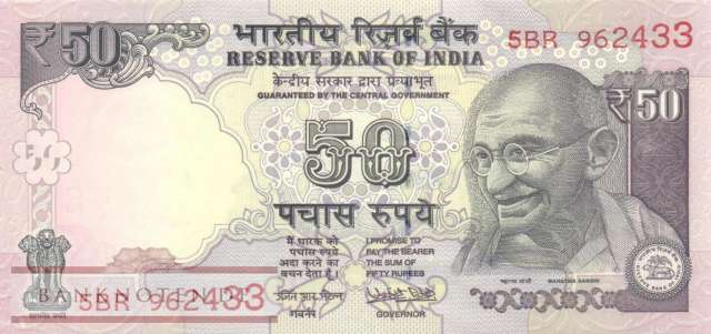 Indien - 50  Rupees (#104w_UNC)