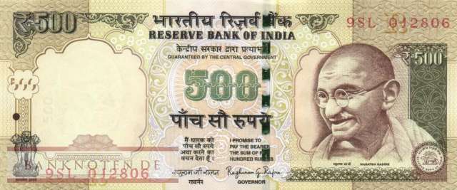 Indien - 500  Rupees (#106u_UNC)