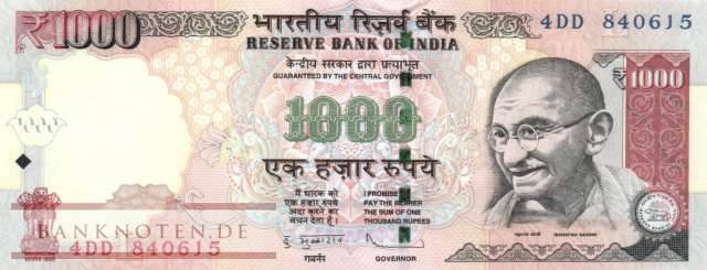 Indien - 1.000  Rupees (#107g_UNC)