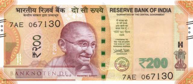 India - 200  Rupees (#113a_UNC)