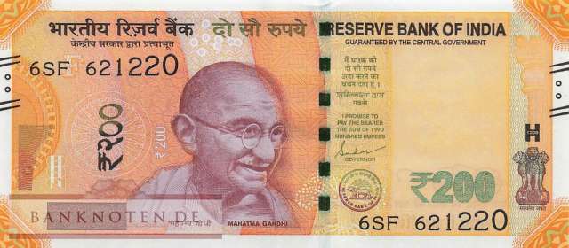 India - 200  Rupees (#113ab_UNC)